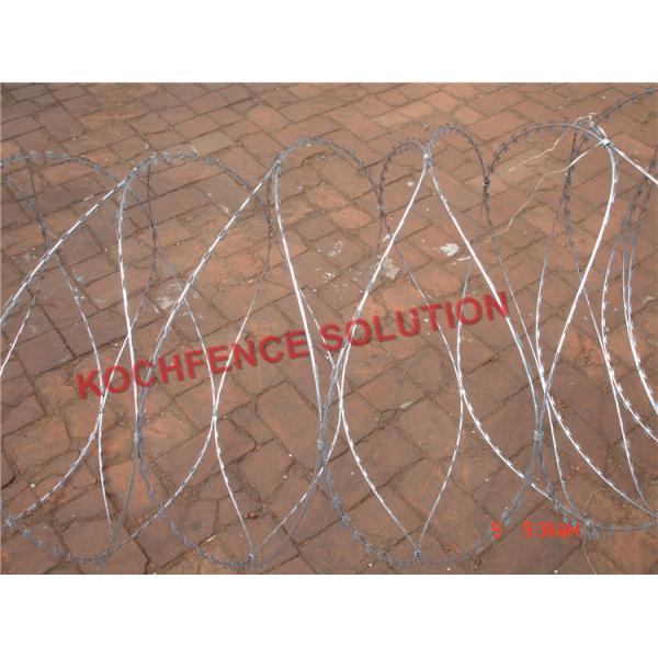 450mm Coil Diameter Razor Wire Fence Anti Theft High Security Beautiful Appearance