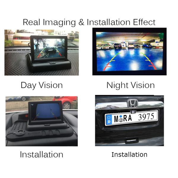 4.3" TFT LCD Backup Camera Kit , Reverse Parking Camera Plastic Shell Material
