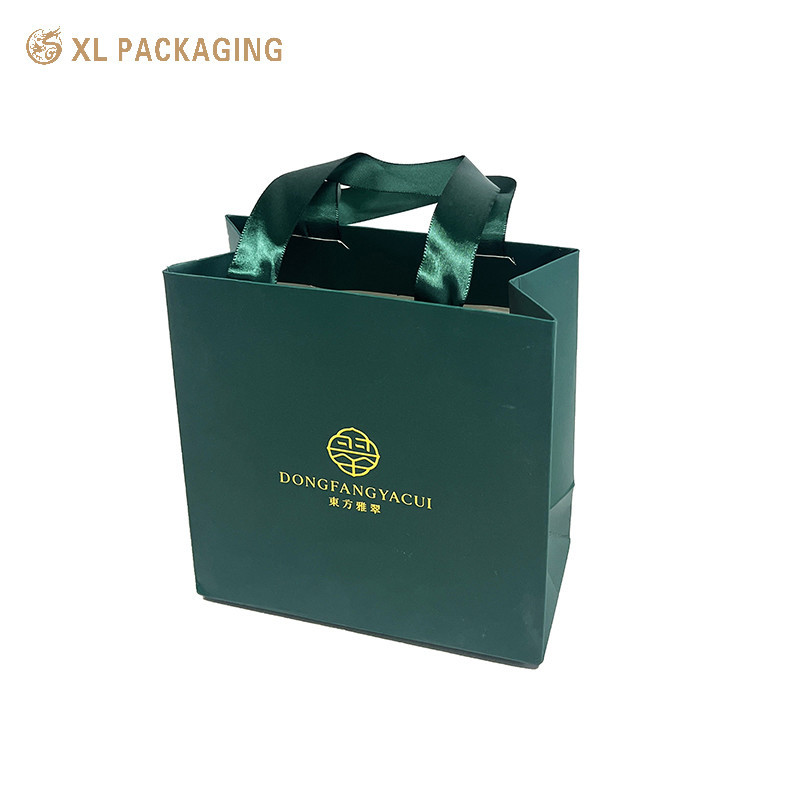 XL Packaging Custom Packaging Factory Luxury Boutique Jewellery Gift Bag Custom Printed Ribbon Paper Souvenir Shopping Bag