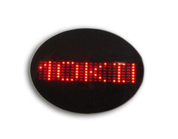 Cheap Oval LED scrolling name badge for sale