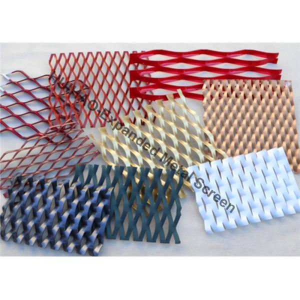 Aluminum Expanded Metal Mesh For Cladding , Frame Expanded Metal Screen Facade
