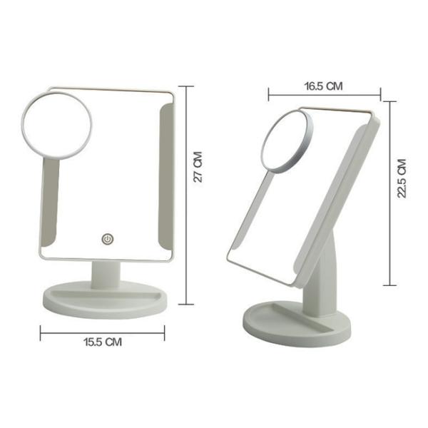 White / Black LED Cosmetic Mirror Stand Design Beauty Lighted Makeup Mirror