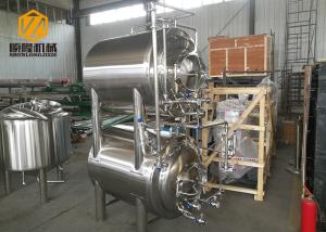 Horizontal Bright Beer Tank Stainless Steel 2 B Surface Arc - Shaped Bottom