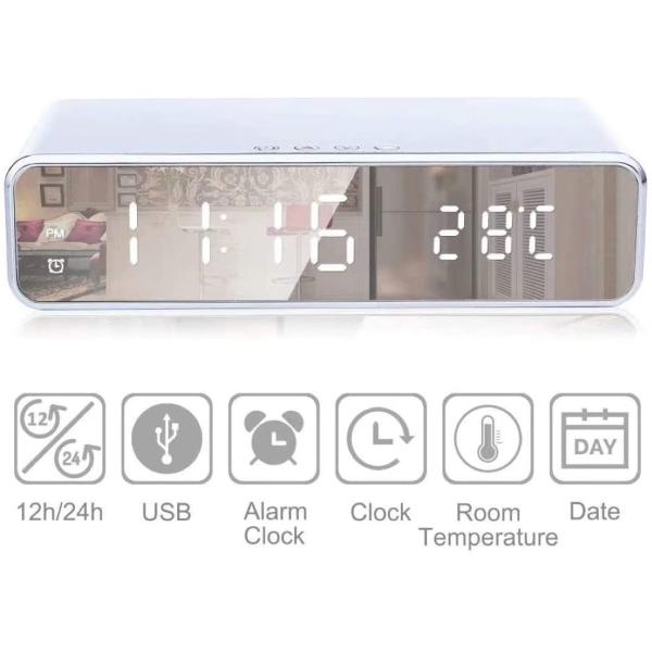 10watts Alarm Clock Wireless Charger LED Temperature Digital Display