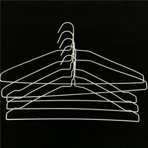 China 14.5 Gauge White Wire Hangers Dry Cleaning Use Q195 Carbon Steel Material on sale