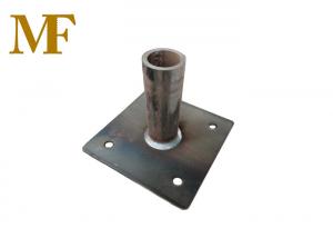Best Fixed Galvanized Pipe Post Universal Steel Scaffold Base Plate 150*150*5mm wholesale