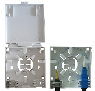 Socket Fiber Optic Termination Box 86×86×27 Mm For FTTH / FTTO / FTTD