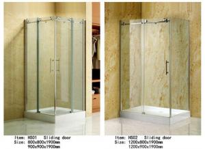 Best Tempered Glass Shower Door Enclosures With Top Roller One Side Sliding Door wholesale