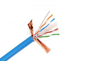 China 100% Copper Indoor / Outdoor Cat6 Lan Cable Blue Jacket 305m HDPE Insulation on sale