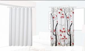 Colorful Custom Hotel Shower Curtain , Mildew Resistant Peva Shower Curtain
