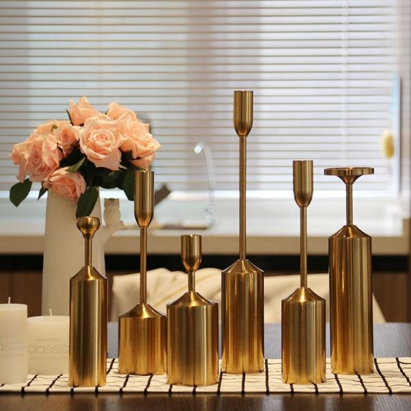 Cheap Golden Lighthouse Long Stem Metal Candle Holder For Home Decoration for sale