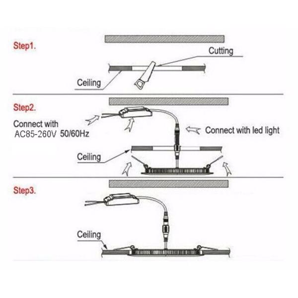 AC85 - 240V Round Slim LED Panel Light , High Power 10W SMD LED Panel Light
