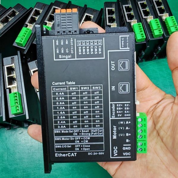 Communication Bus Ethercat Close Loop EC42 2phase Stepper Motor Driver For Nema17 Nema23 42 57 Motor Controller