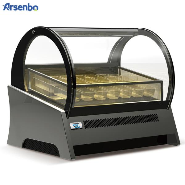 White 650L Ice Cream Scoop Display Freezer , Freestanding Commercial Gelato Freezer
