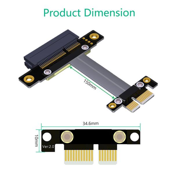 15cm PCIE Pci X1 Extension Cable 8Gbps ATX BTX Chassis PCB Swaddled