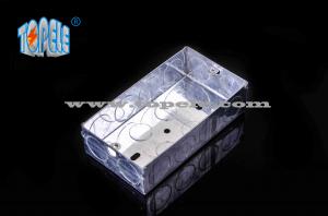 China BS4568 Steel Two Gang GI Electrical Boxes And Covers For Metal Outlet Devices on sale
