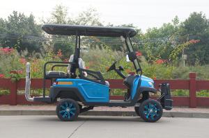2 Front seats & 2 Rear Seat Lifted Hunting Off-Road Blue Electric Golf Cart for Golf Course