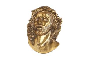 Best Jesus Portrait Personalized Grave Decorations , Grave Headstone Decorations Painted Brass wholesale