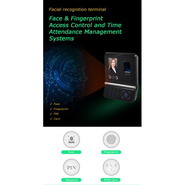 Backup Battery RoHS Biometric Attendance System Face Recognition