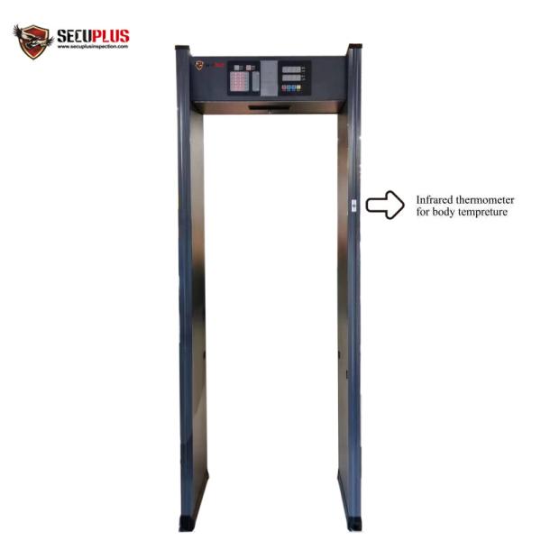 Easy Installation Walk Through Metal Detector Infrared Body Temperature Detection System