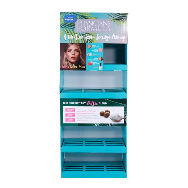 Makeup Stable Printed Cardboard Box Display Stands Multipurpose cosmetic makeup display rack