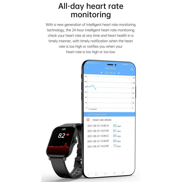 1.75 Inch Smart Bracelet Watch Large Dispaly IP67 Waterproof Exercise Tracking For Men