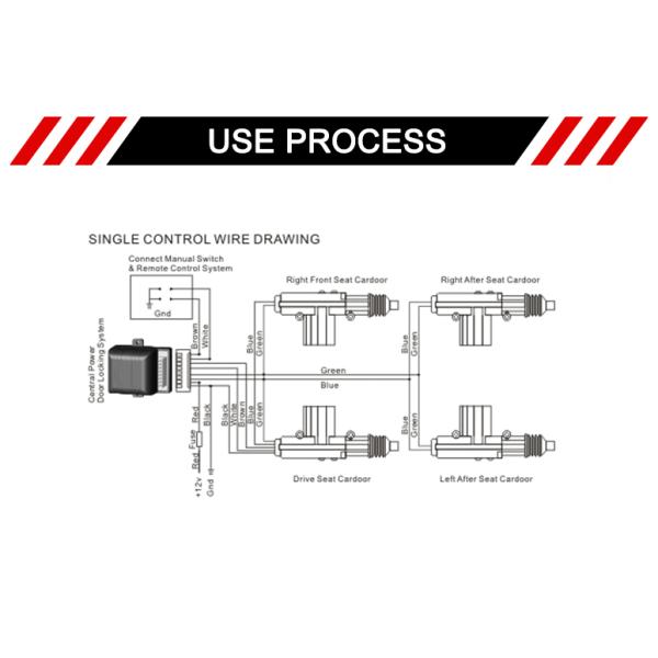 Learning Code Remote Central Locking System With High Class Door Actuators Lock Unlock