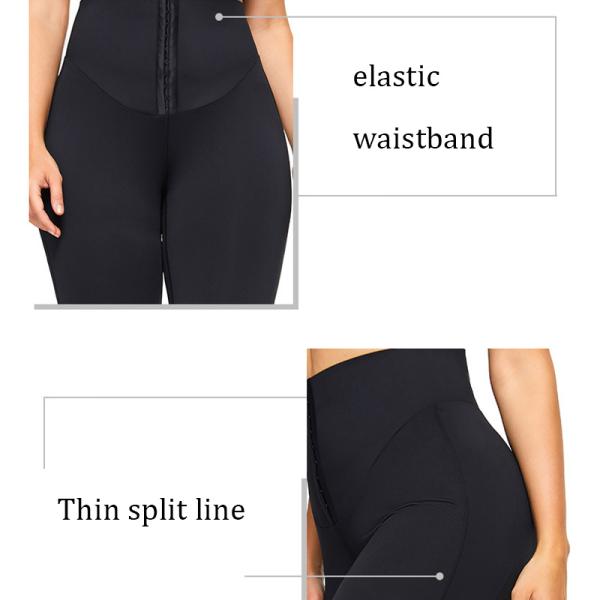 Polyester Spandex Plus Size Running Leggings Elastic High Waisted Running Pants