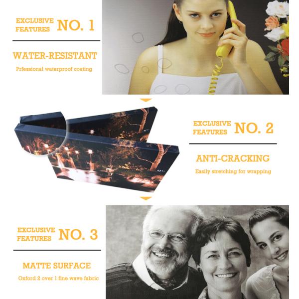 100% Cotton Inkjet Canvas Roll Aqueous For Large Format Inkjet Printing