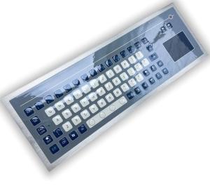 IP67 71 Keys Industrial Membrane Keyboard With Touch Pad Antistatic Keyboard Front Panel Mountrd -40℃