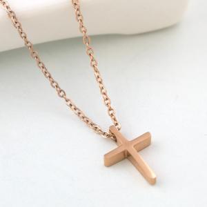 Best Rose gold necklace with Stainless Steel, Cross necklace, Cross Pendant Necklace wholesale