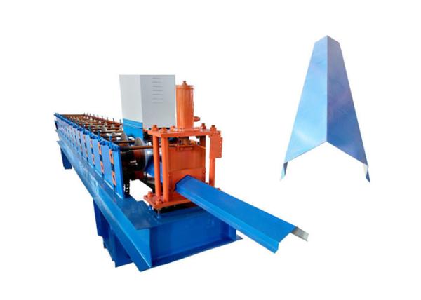 Cheap PPGI Steel Roofing Ridge Cap Roll Forming Machine With Hand Touch PLC Program for sale