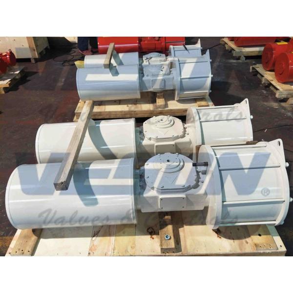 Red Heavy Duty Emergency Shutdown Valve / Pneumatic Flow Control Valve Fast Action