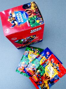 Best Super Heroes Fruit Powder Candy With Poker Healthy And Funny wholesale