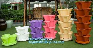 Best Stackable Stack Garden Planter Herb tomota pot Flower Pots Indoor Outdoor,Garden Home Indoor Goods Planters,Plant Flower wholesale