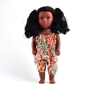 Best African Black Doll 35cm Vinyl Dolls customizable gift box For Kids wholesale