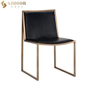 Best Cafe Bar Pub Restaurant Modern Faux Leather Dining Chairs 78.7cm Height wholesale