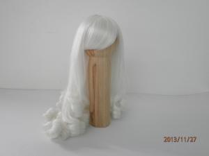 Best Customized White Doll Hair Wigs Tangle Free Synthetic Hair Wigs wholesale