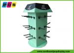 Four Sides Rotated Cardboard Counter Display , Black Pegs Retail Counter