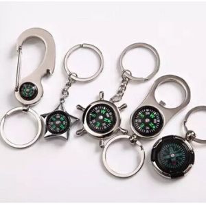 Best New creative gift product metal compass keychain keyrings wholesale