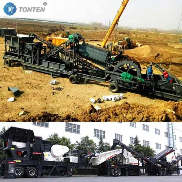 Cheap Mobile Construction Waste Crusher Station Plant Rock Gravel Crushing for sale