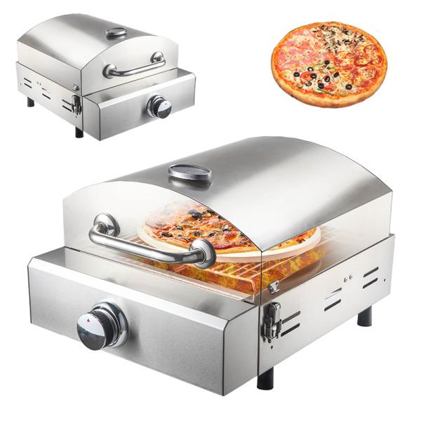 Cheap Portable Gas Pizza Oven for Outdoor Camping Garden Party Stainless Steel 390*480*280mm for sale
