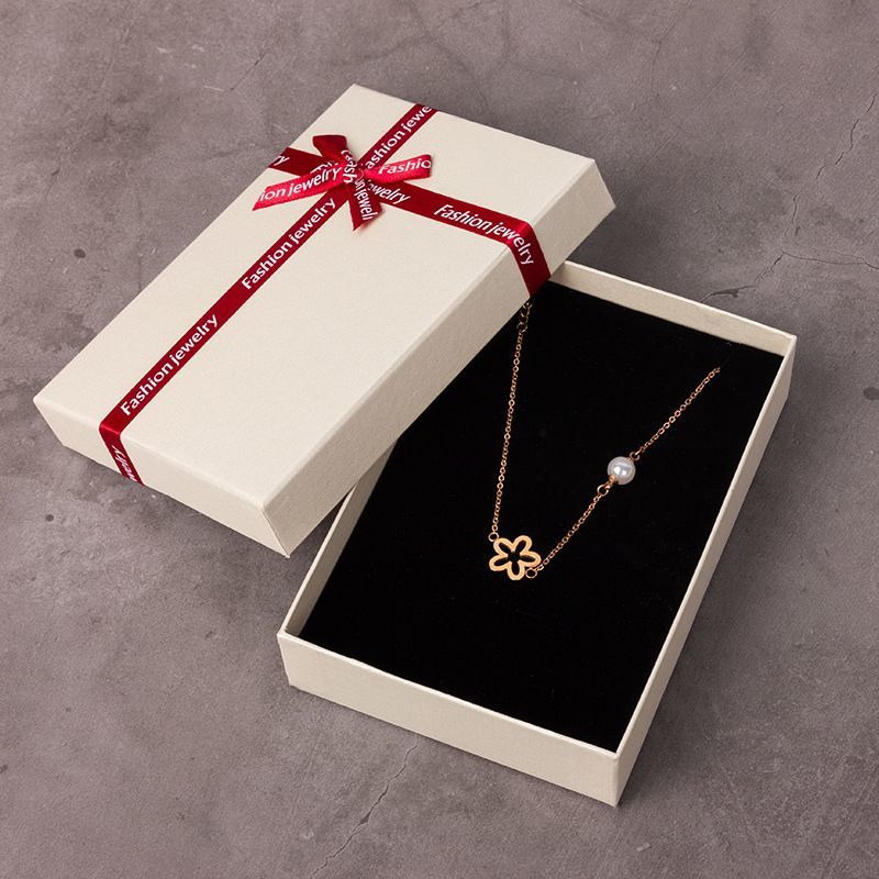 Foam Insert Lid and Base Cardboard Paper Packaging Gift Box, Luxury Ring Necklace Jewelry Box