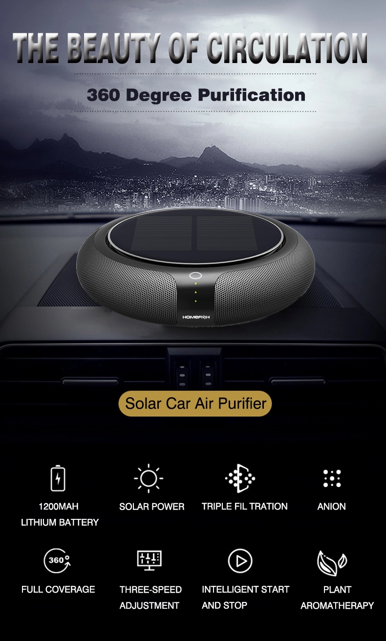 Homefish Car Air Purifier Negative Ion Generator 1200mAh OEM ODM