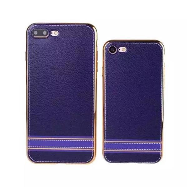 Soft TPU Electroplating Classic Striae Gold Frame Back Cover Cell Phone Case For iPhone 7 7 Plus