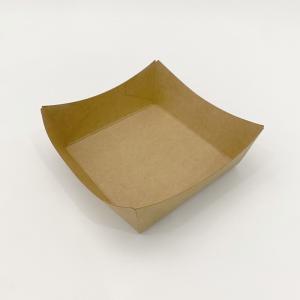 Best Disposable Kraft Paper Food Trays , French Fries Chicken Take Out Paper Serving Trays wholesale