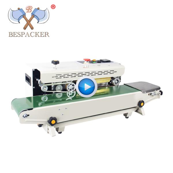 Cheap 0.6Mpa Continuous Automatic Sealing Machine , 2.2KW Horizontal Bag Sealer for sale