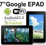 7" MID 256MB 800*480 Touch Screen TFT Lcd Google Android 2.2 With External Flash