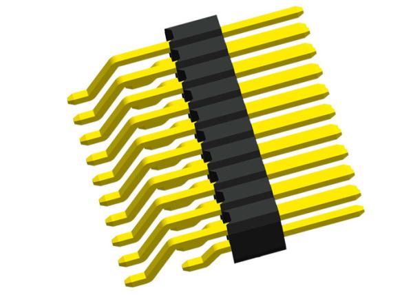 Cheap Double Row Pin Header Horizontal SMT Type 2x20 Pin Header Black 1.27mm for sale