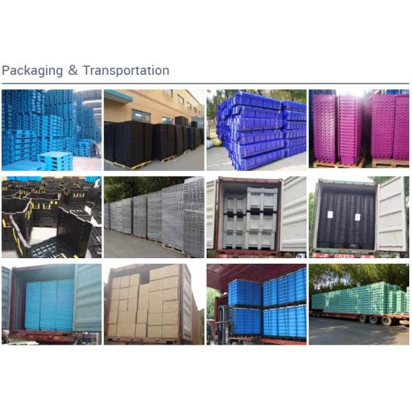 Blue LLDPE HDPE Material Nesting Flat Plastic Pallets Customized